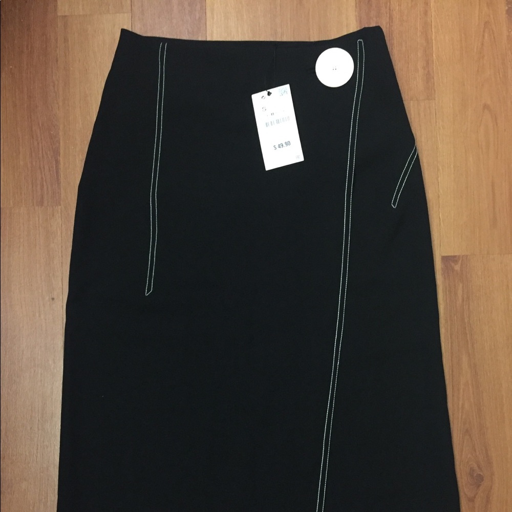 Zara black wrap around skirt NWT